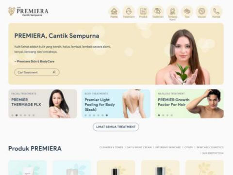 Premiera Skincare Thumbnail website